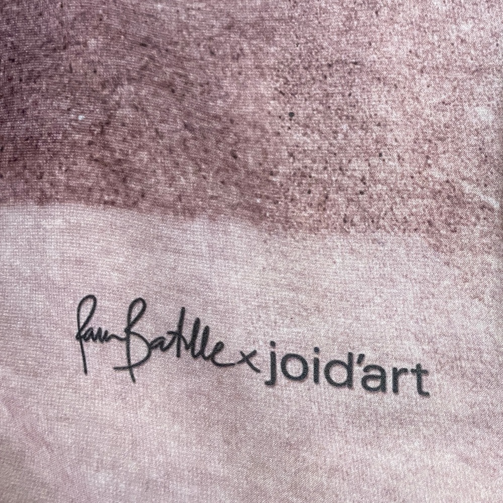 Pau Battle long silk scarf in soft pinks and purples. Like new - Picture 3 of 3